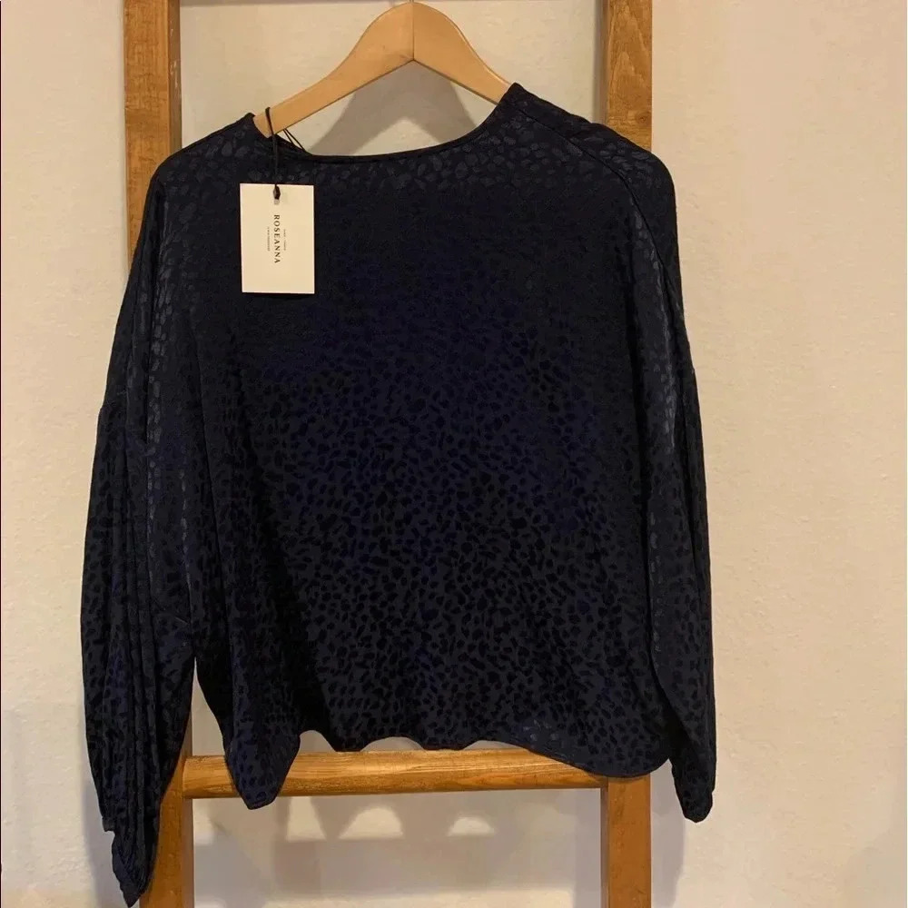 ROSEANNA NWT Blondie Jacquard Leopard Blouse Top - Picture 5 of 10